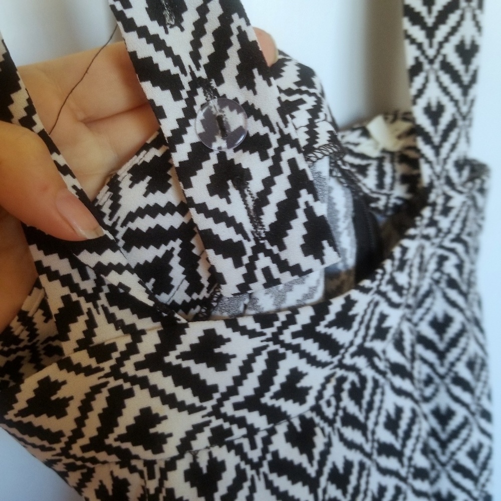 Aztec print high waisted suspender skirt - Picture 4 of 6
